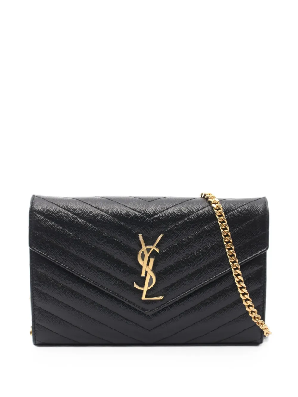 Saint Laurent Pre-Owned 2010s Cassandra chain wallet - Black