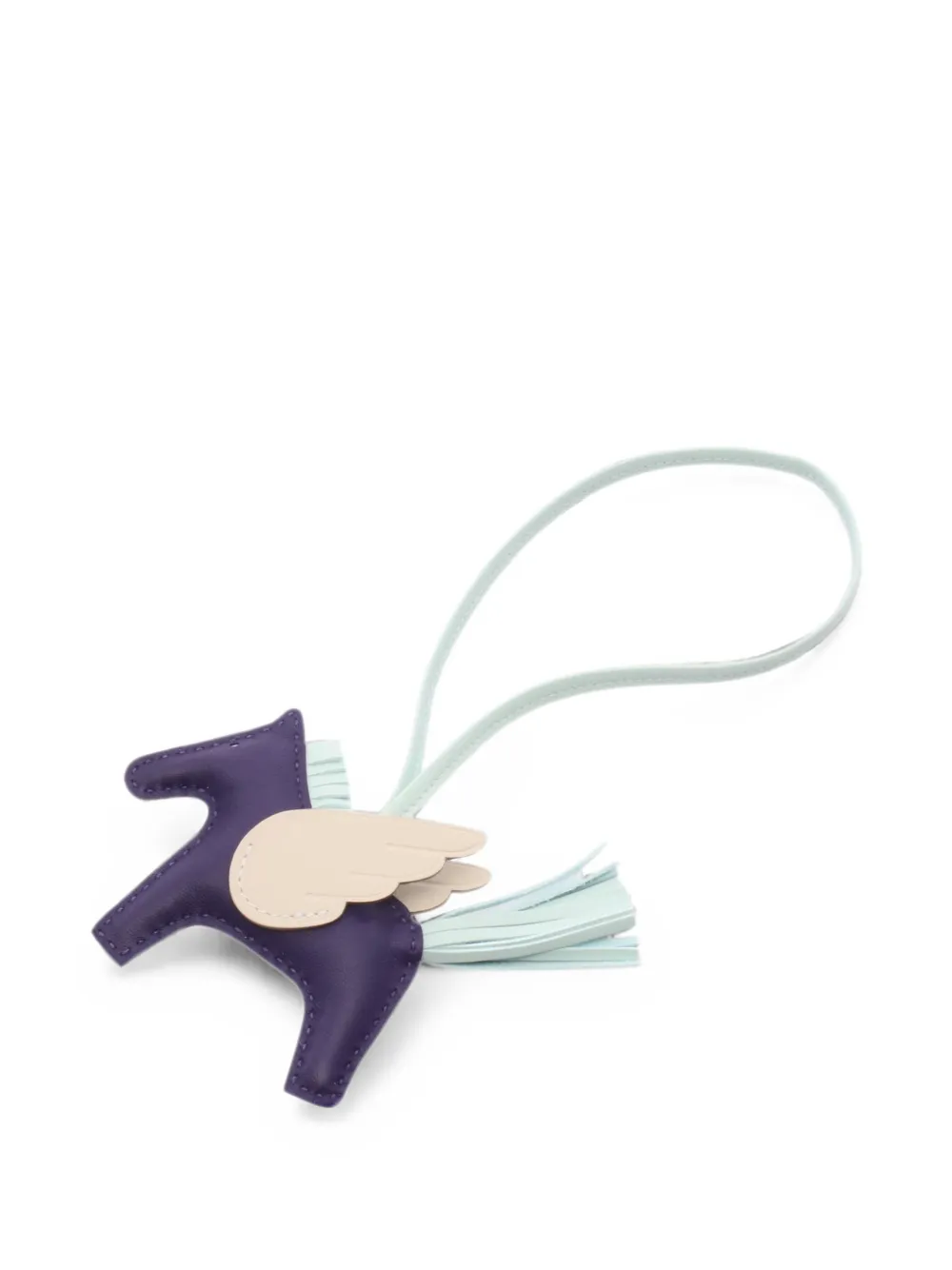 Pre-owned Hermes Pm Rodeo Pegasus Bag Charm In Purple
