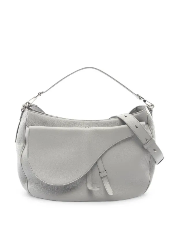 Dior Pre-owned 2000s Saddle Shoulder Bag in Grey