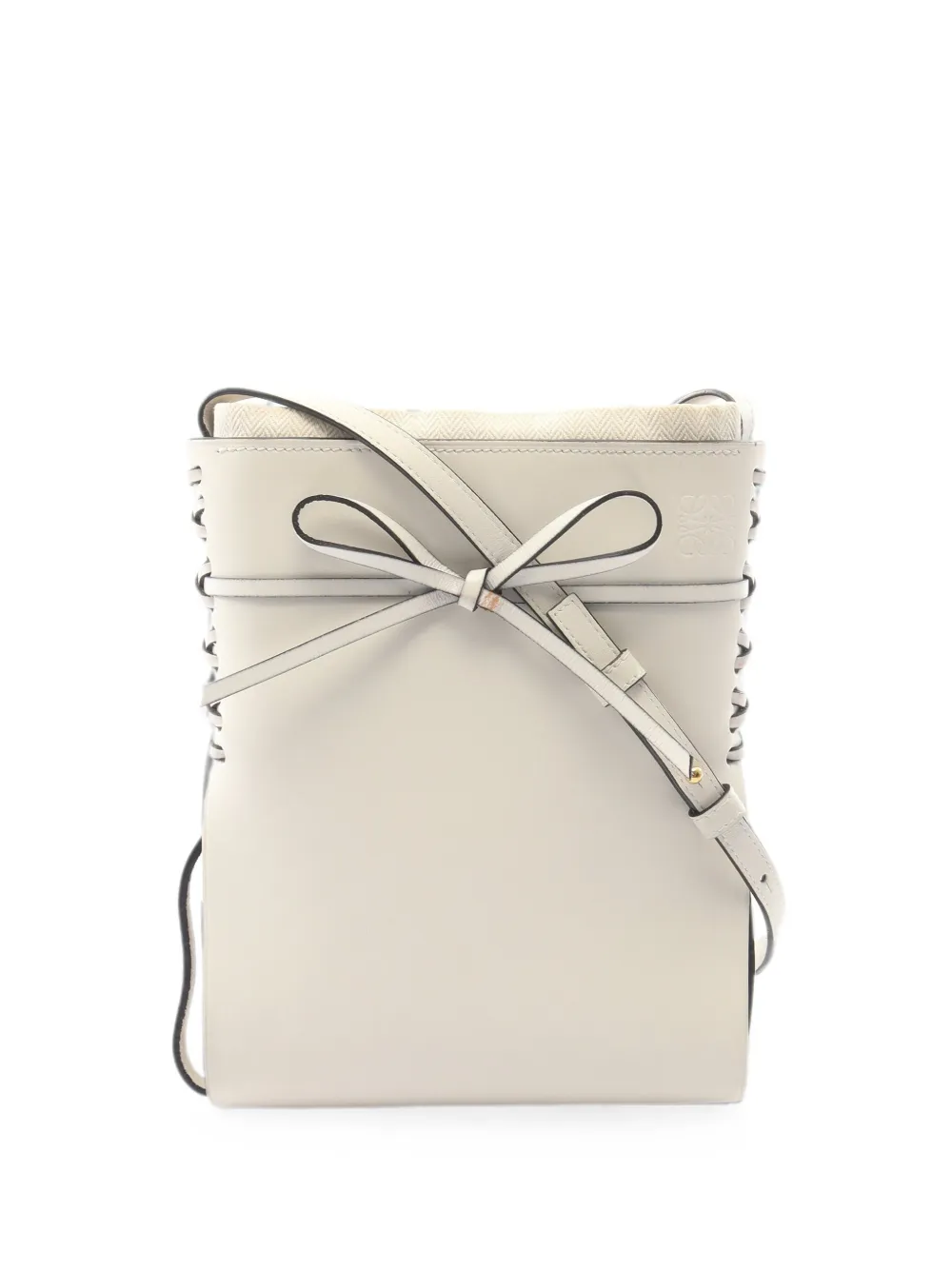 Loewe Pre-Owned 2000s Ikebana whipstitch shoulder bag - White