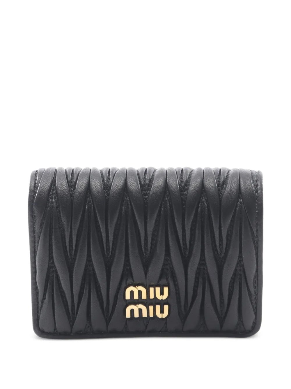 Miu Miu Pre-Owned 2020s Matelassé bi-fold wallet - Nero