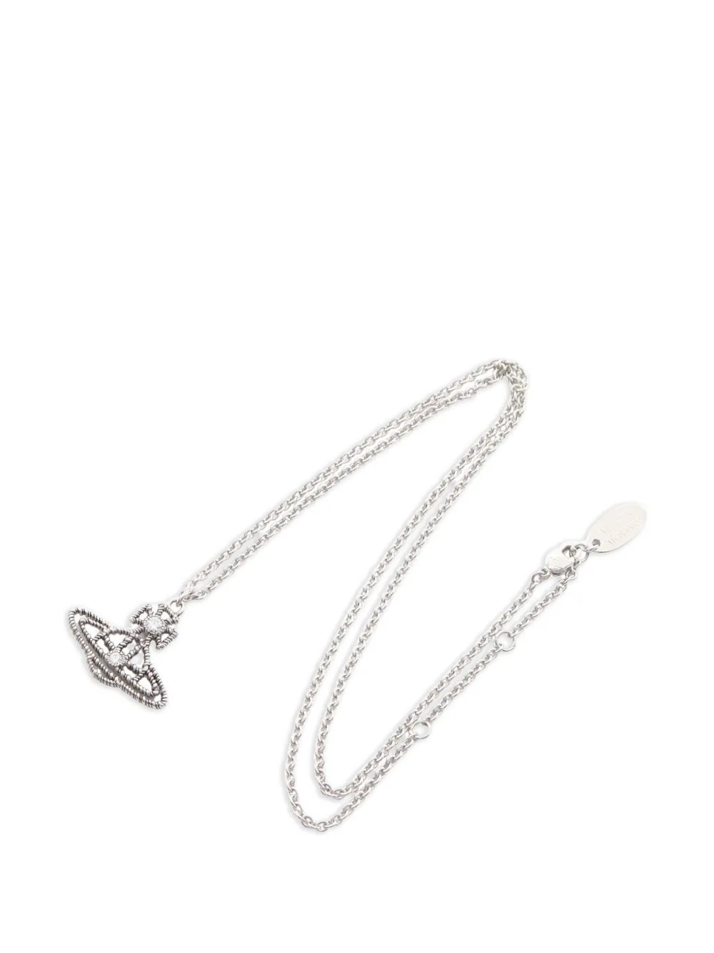 Vivienne Westwood Pre-Owned Coretta Orb Halskette mit Strass - Silber