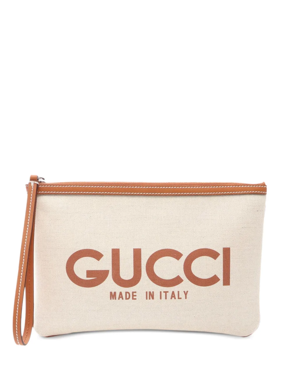 Gucci Pre-Owned 2010s Clutch mit Logo-Print - Nude
