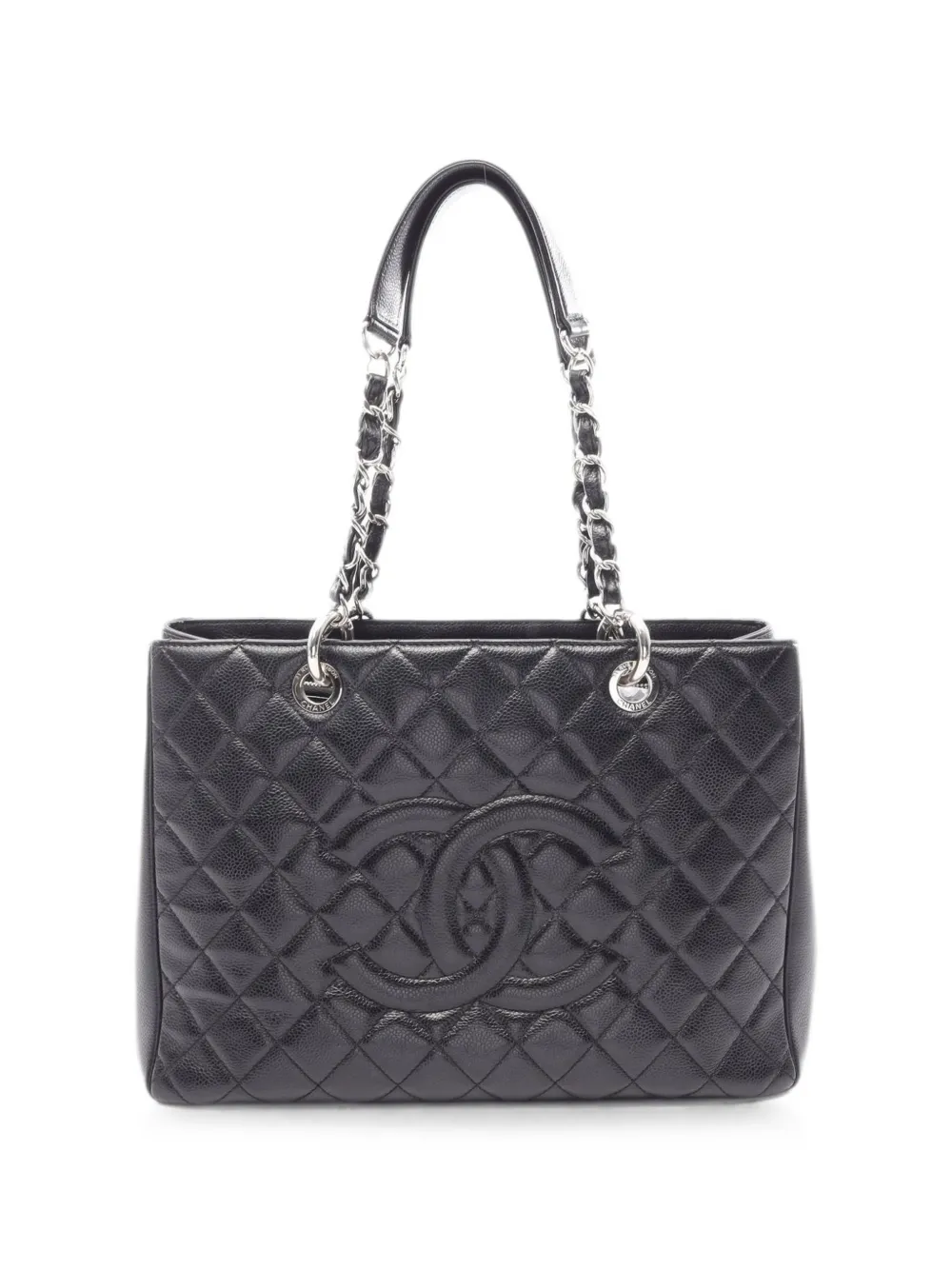 Pre-owned Chanel 2014 Grand Shopping Tote Bag In Black