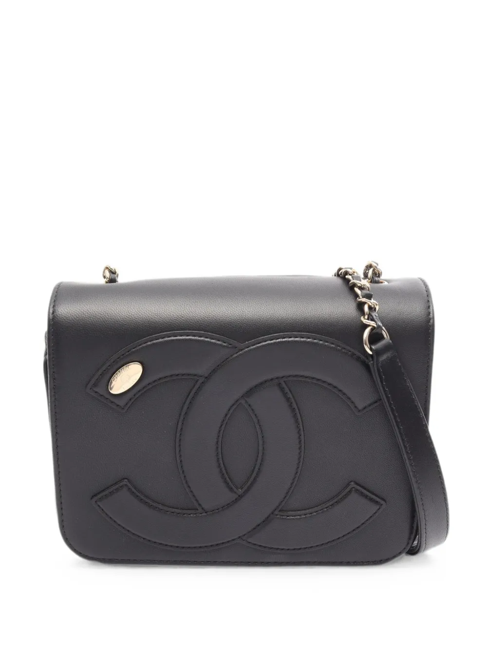 CHANEL Pre-Owned 2019 Coco Mark chain shoulder bag - Black