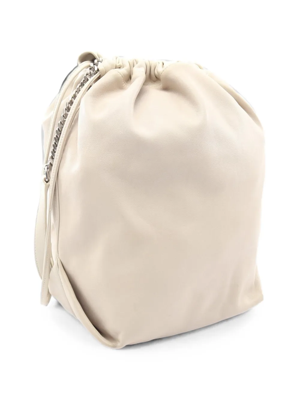 Saint Laurent Pre-Owned 2000s Teddy leather bucket bag - Neutrals