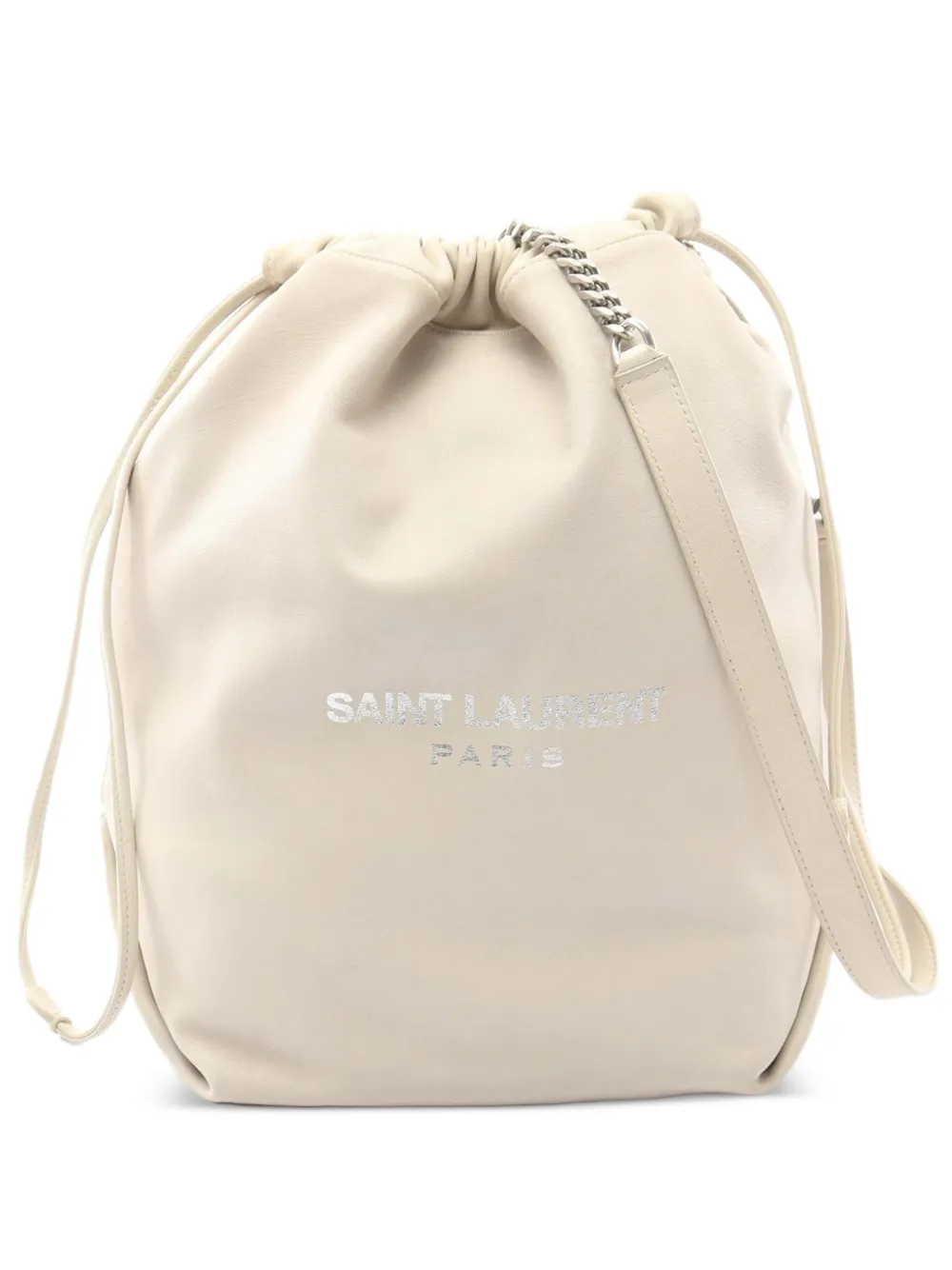 Saint Laurent Pre-Owned 2000s Teddy leather bucket bag - Toni neutri