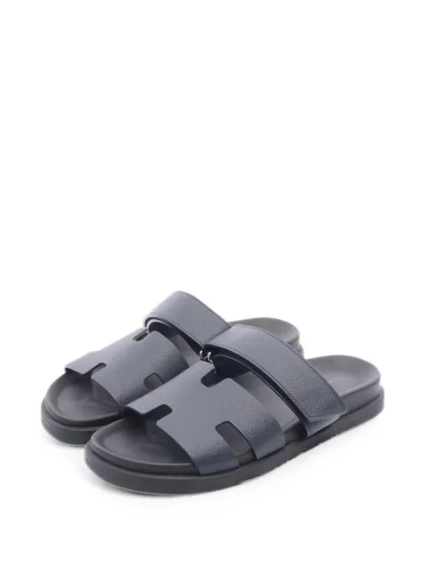Hermès Pre-Owned 2020s Chypre Epsom-leather flat sandals