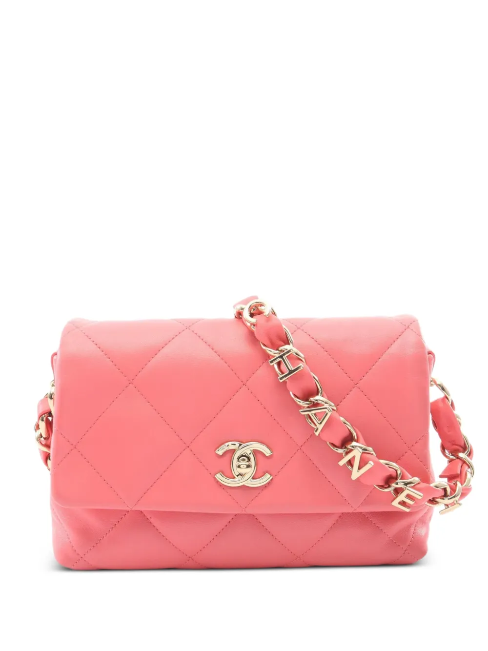 CHANEL Pre-Owned 2021-2022 Schultertasche mit Logo - Rosa