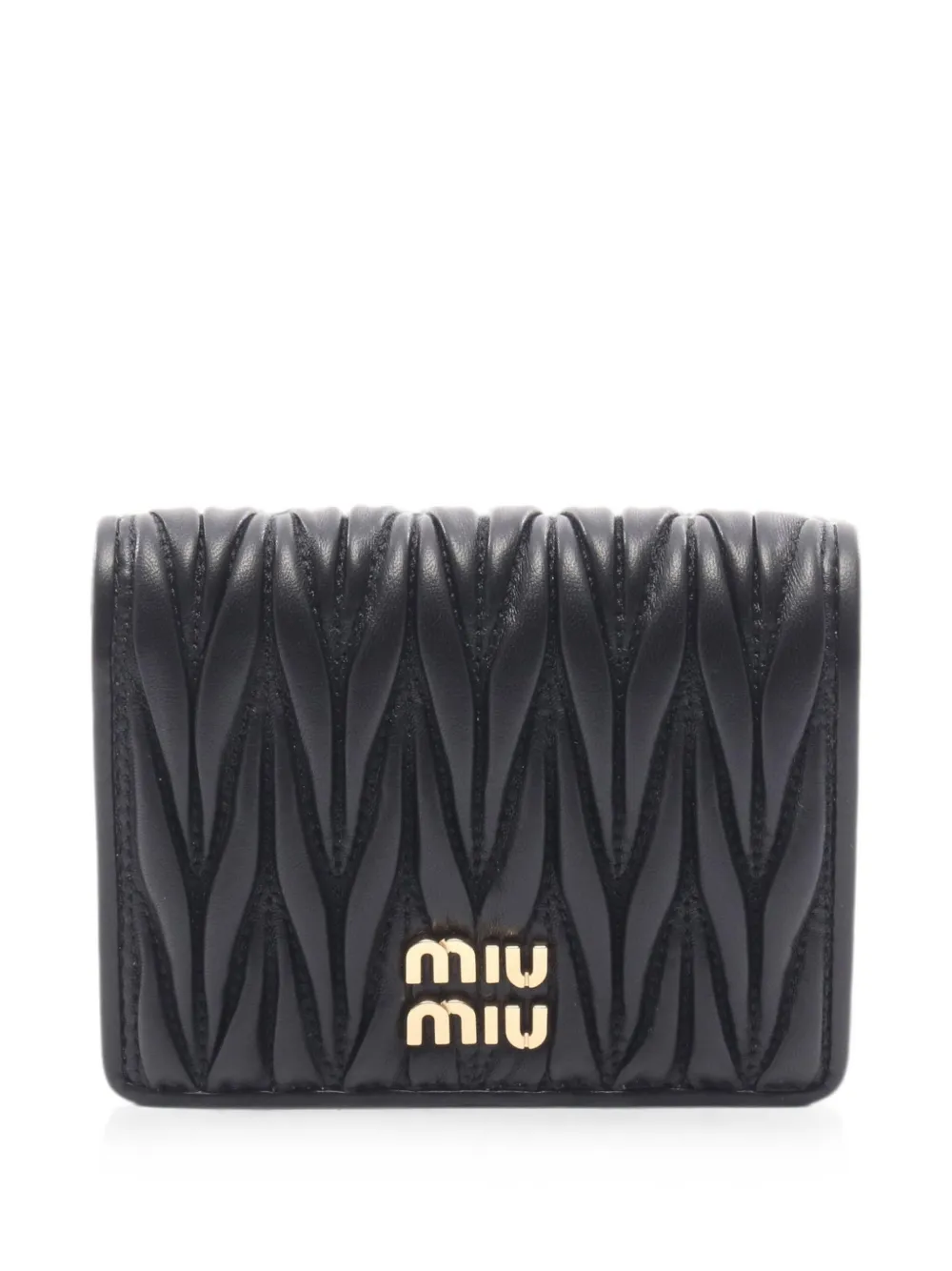 Miu Miu Pre-Owned 2020s Matelassé bi-fold wallet - Nero