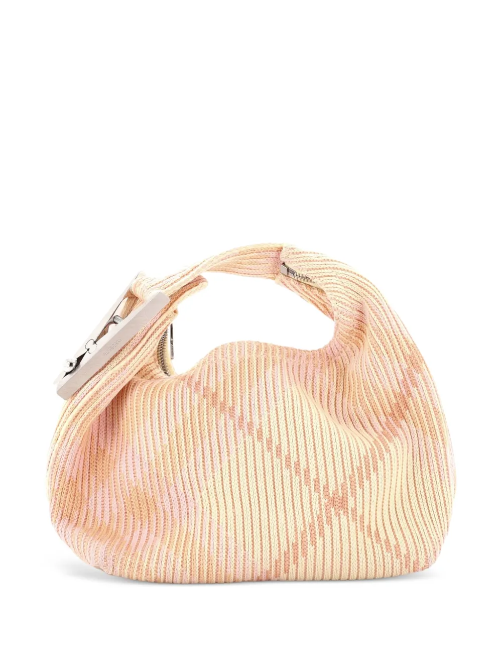 Burberry Pre-Owned Peg Handle Bag Knit Check Fabric Mini satchel - Pink