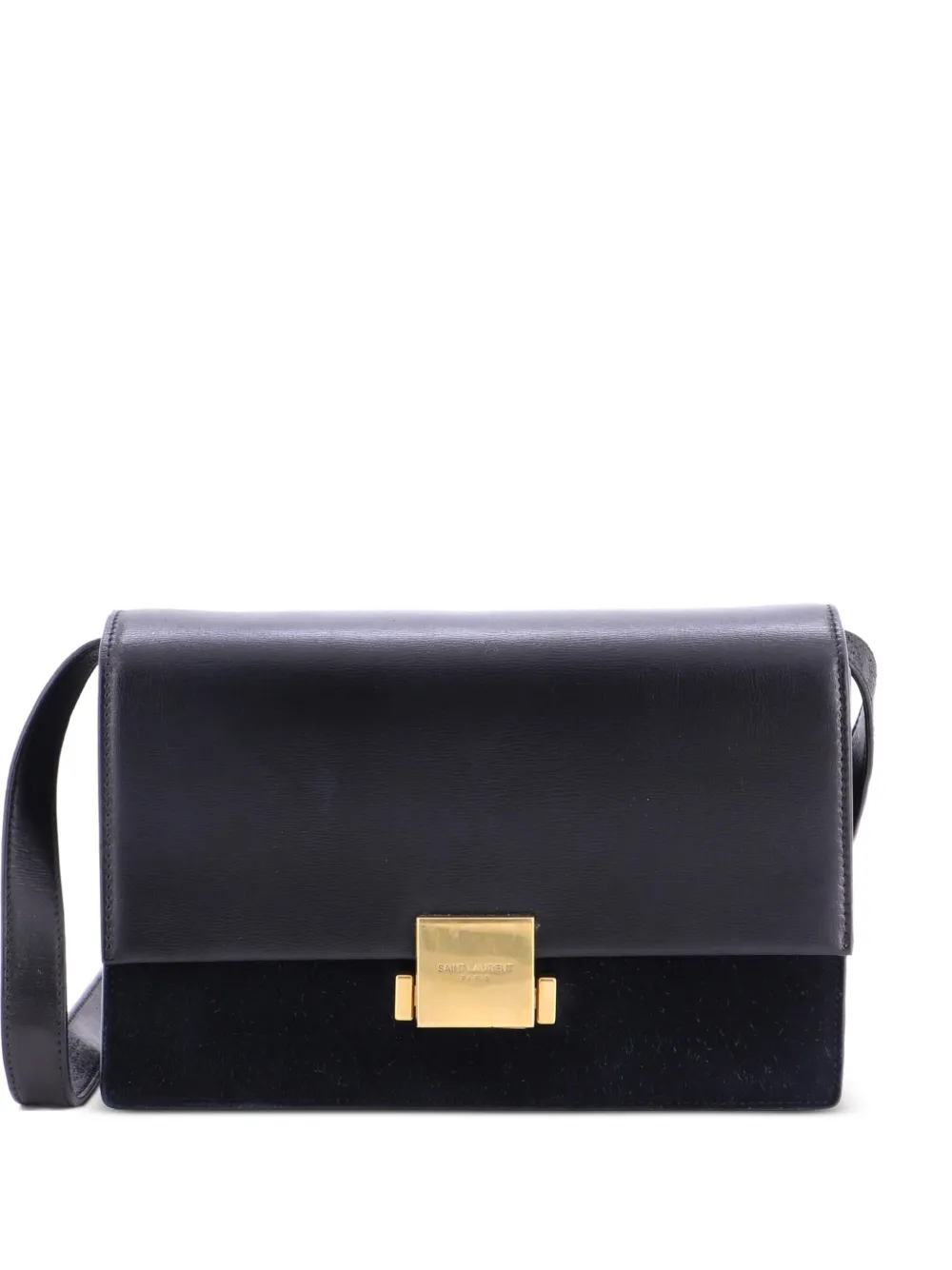 Saint Laurent Pre-Owned Borsa a tracolla Bellechasse media in pelle liscia e pelle scamosciata - Nero