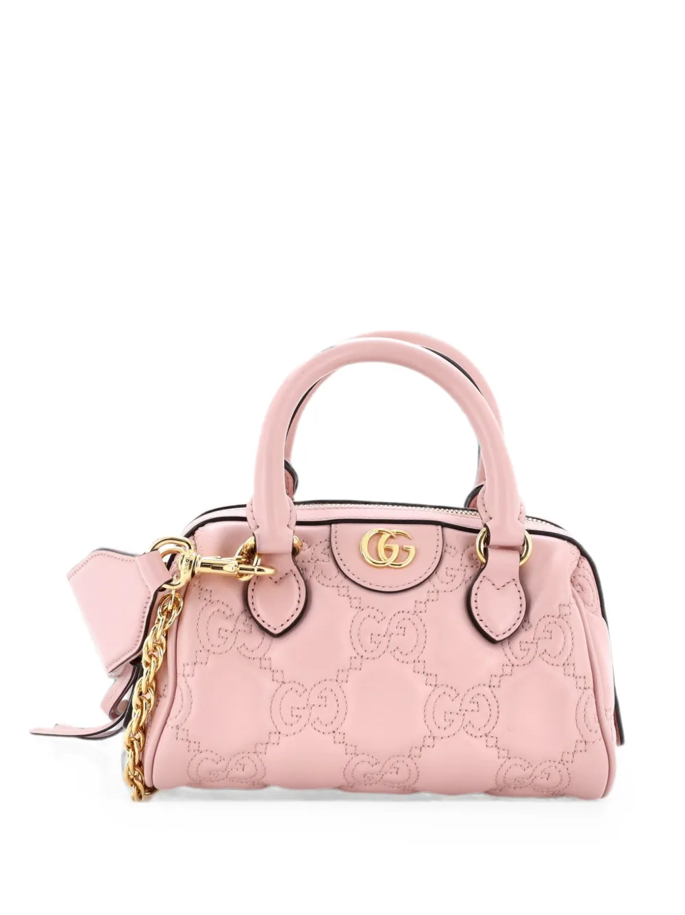Gucci Pre-Owned Borsa a tracolla Ophidia GG convertibile mini in pelle matelassé con manico - Rosa
