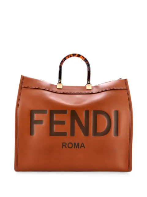 Fendi Pre-Owned Sunshine Shopper Leather Large tote bag
