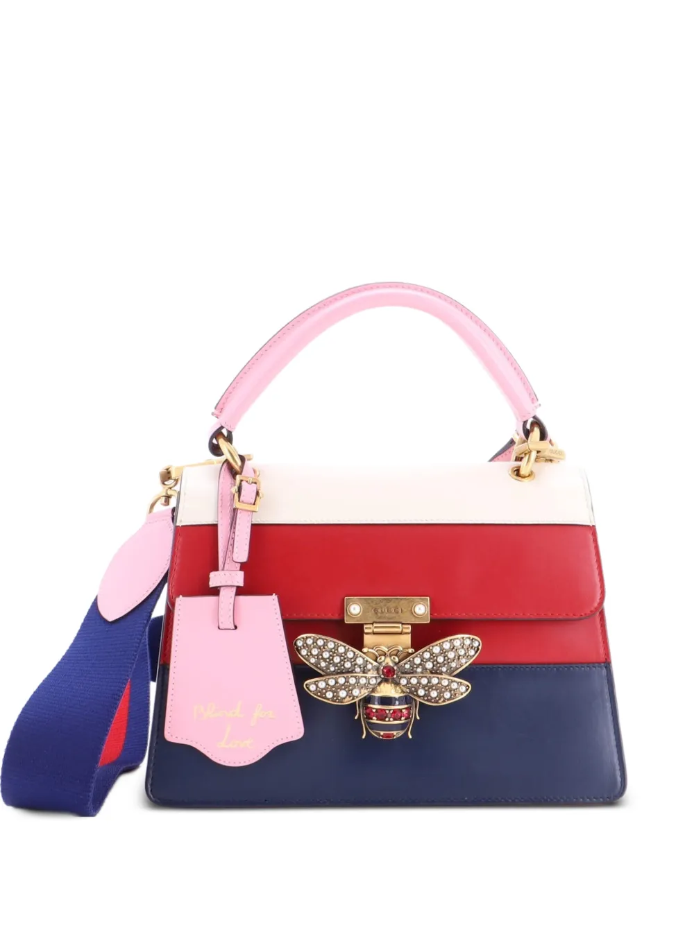 Gucci Pre-Owned Borsa a tracolla Queen Margaret piccola in pelle con manico - Blu