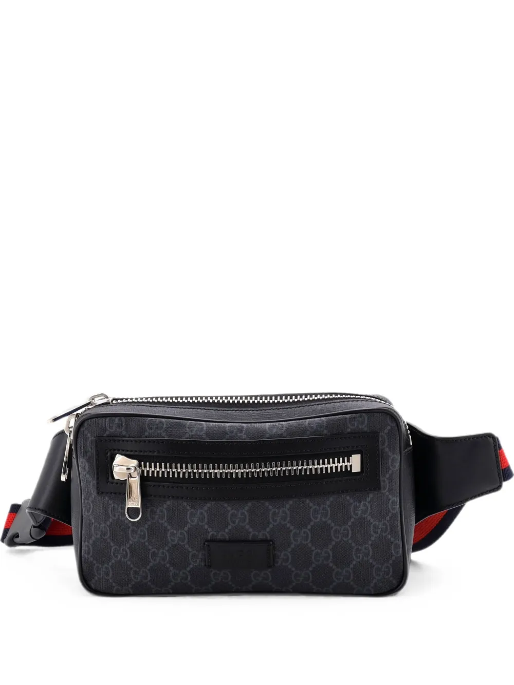 Gucci Pre-Owned Marsupio piccolo in tela cerata GG con zip - Nero