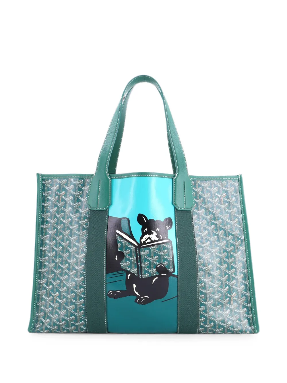 Goyard Pre-Owned Borsa tote Villette in tela cerata con stampa - Verde