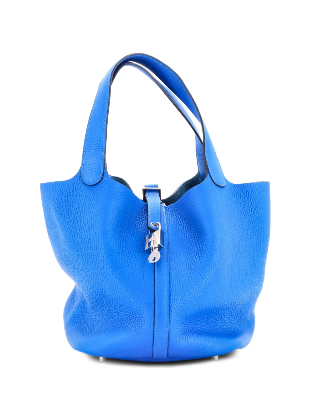 Hermès Pre-Owned Picotin Clemence PM Beuteltasche mit Schloss - Blau