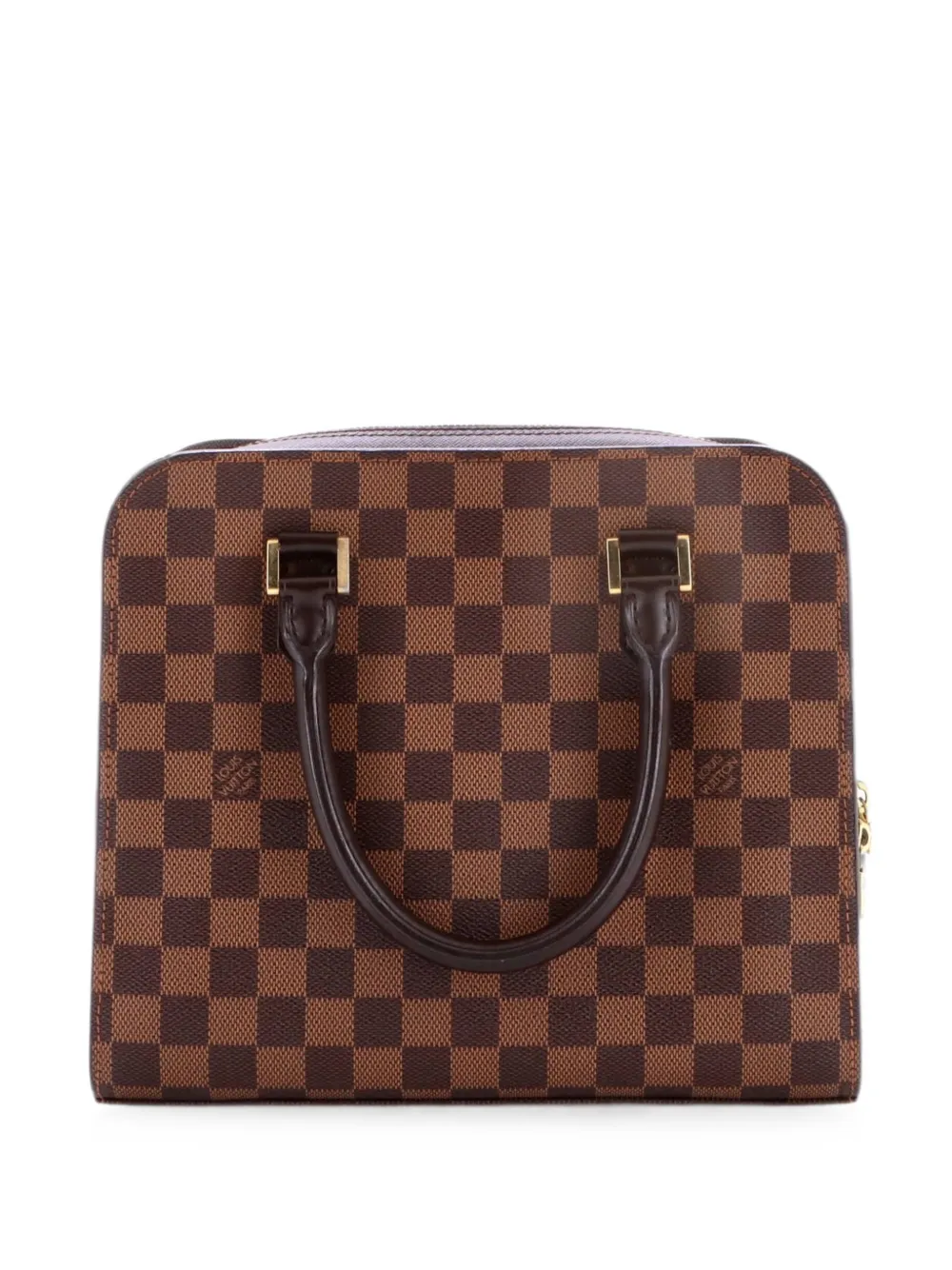 Pre-owned Louis Vuitton Triana Bag Damier Satchel In Brown