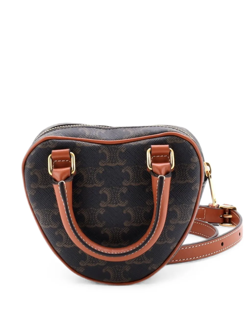 Celine Pre-Owned Heart Bag Triomphe Coated Canvas Medium crossbody bag - Brown
