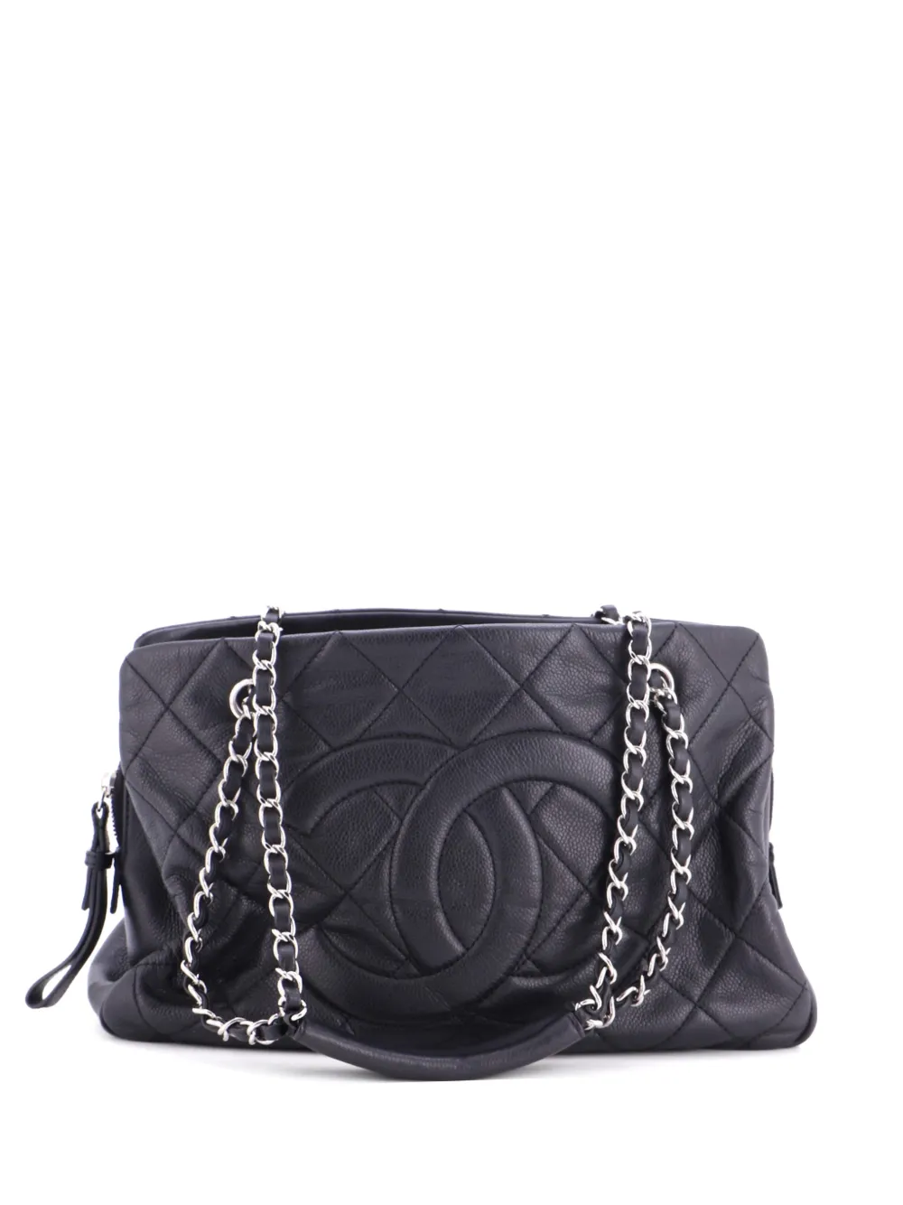 CHANEL Pre-Owned Timeless CC Shopping Tote Quilted Caviar Medium shoulder bag - Black