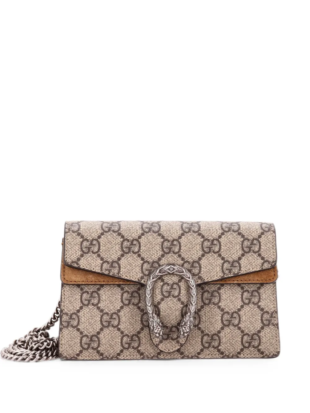 Gucci Pre-Owned Borsa a tracolla Dionysus super mini in tela cerata GG - Marrone