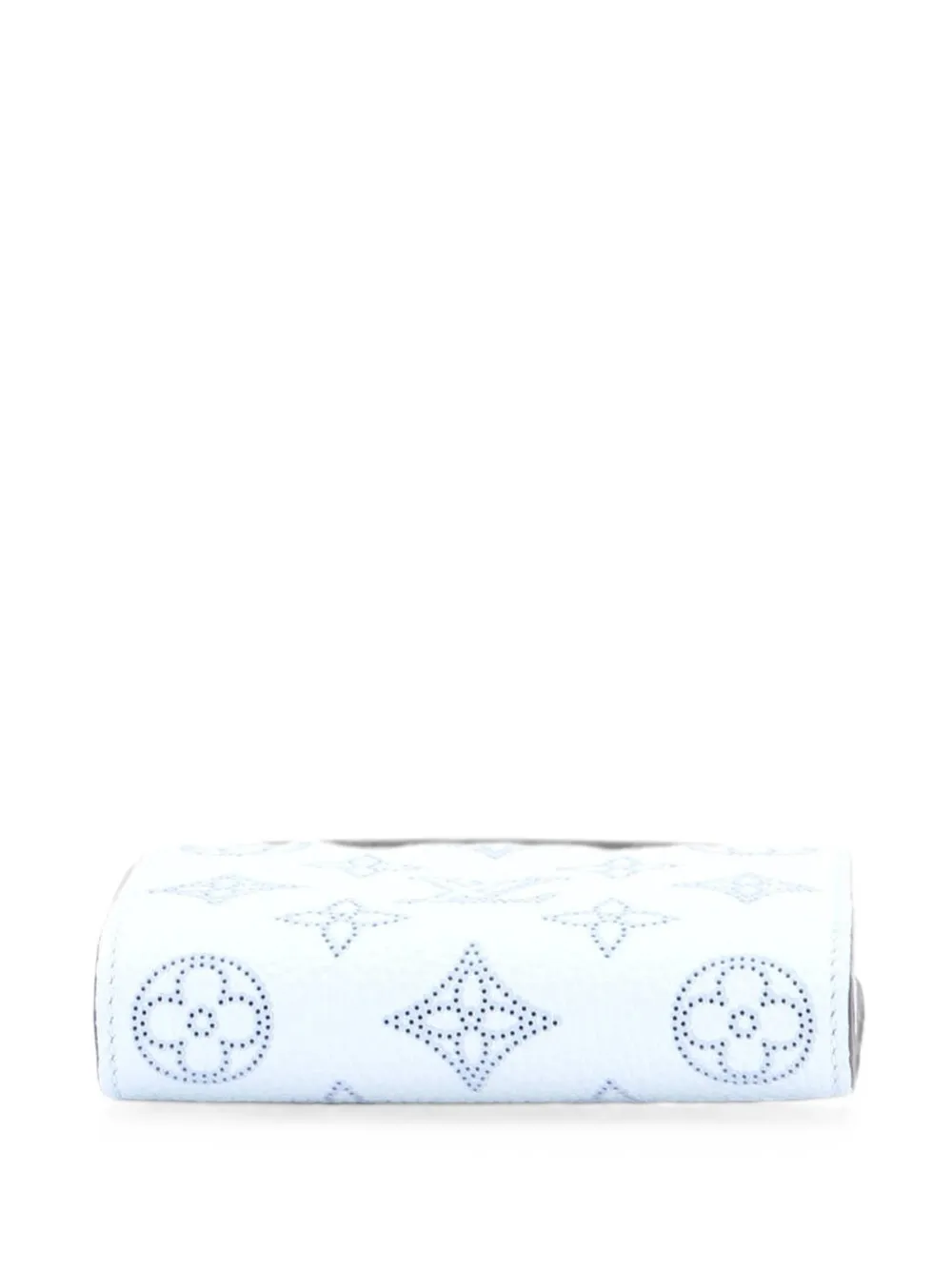 Pre-owned Louis Vuitton Clea Wallet Mahina Leather Small Wallets In Blue