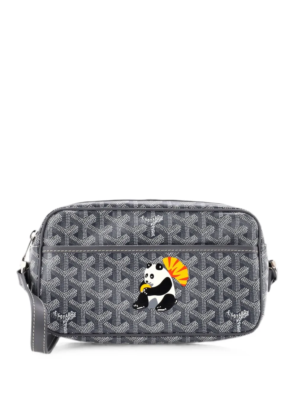 Pre-owned Goyard Cap Vert Bag Printed Coated Canvas Crossbody Bag In Grey