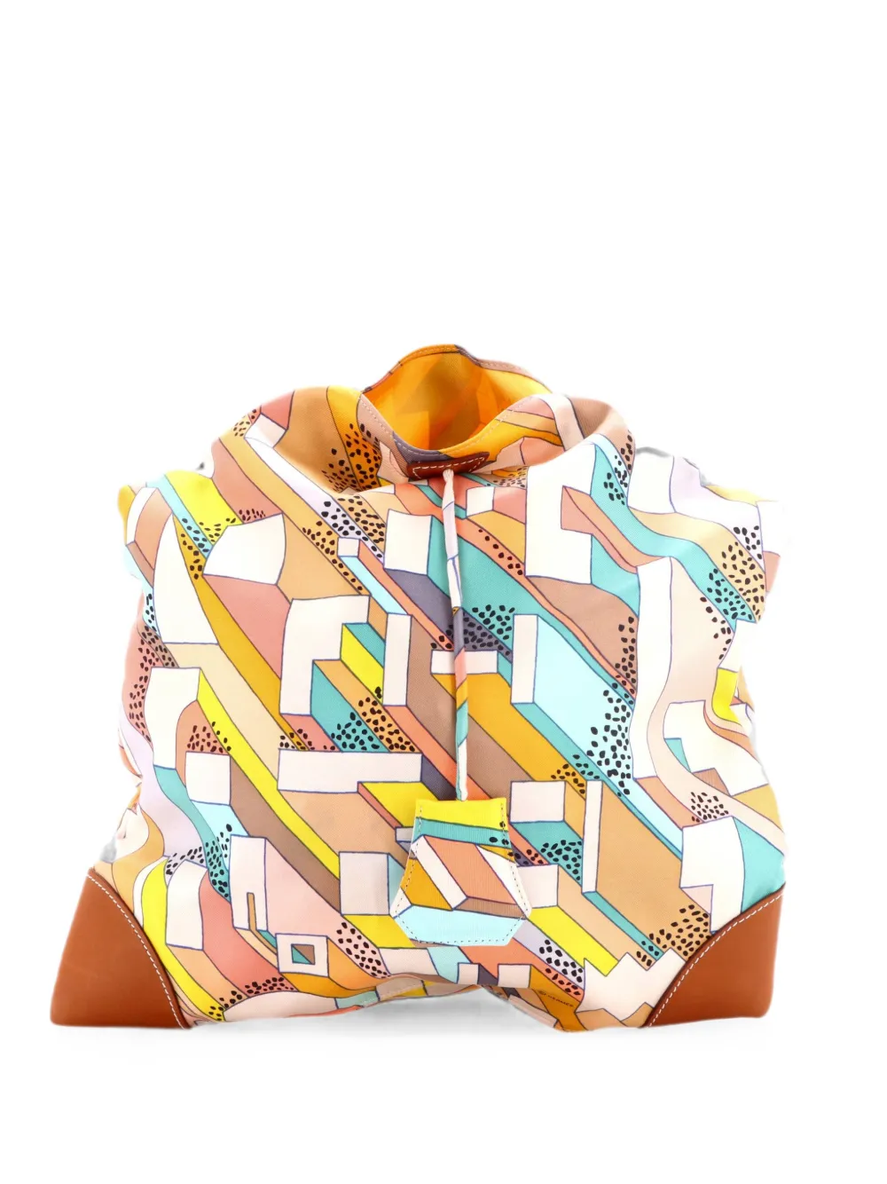 Hermès Pre-Owned Silky City Bag Printed Silk and Leather PM crossbody bag - Mehrfarbig