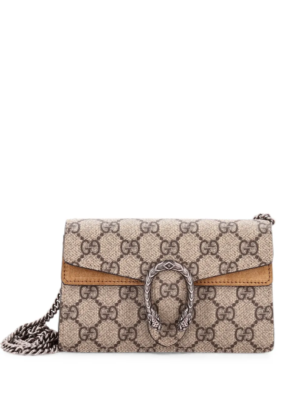 Gucci Pre-Owned Borsa a tracolla Dionysus super mini in tela cerata GG - Marrone