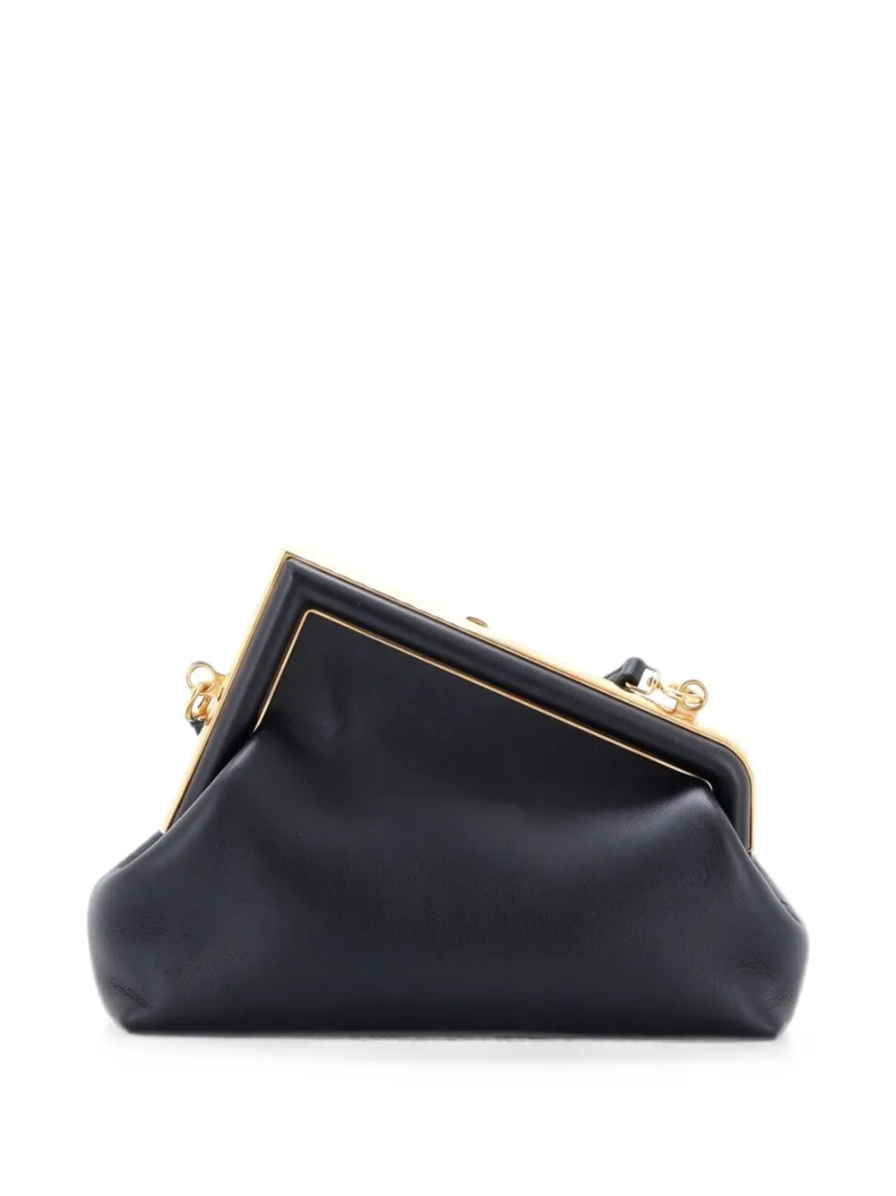 Fendi Pre-owned First Bag Leather Small Clutch Bag in Black, view 2