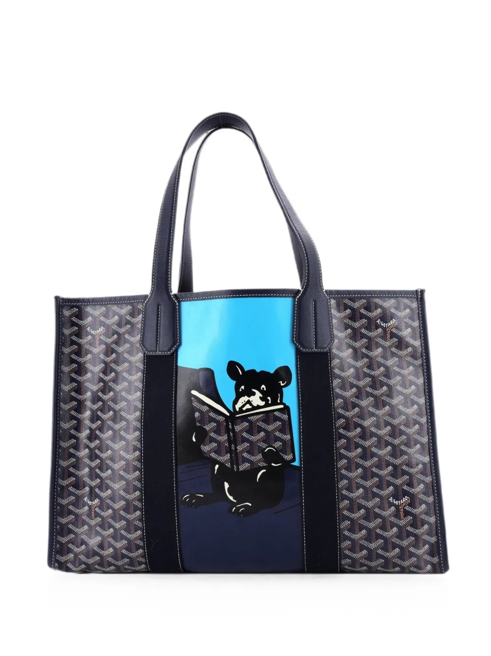 Goyard Pre-Owned Borsa tote Villette in tela cerata con stampa - Blu