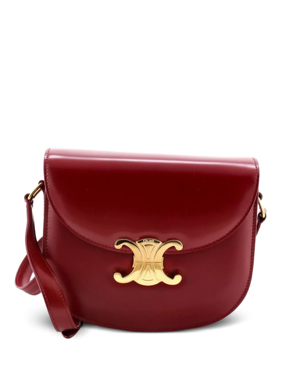Celine Pre-Owned Triomphe Besace Clea Flap Bag Leather shoulder bag - Red