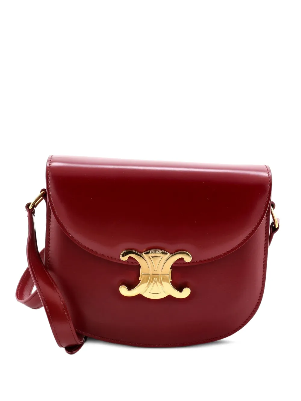 Celine Pre-Owned Triomphe Besace Clea Flap Bag Leather shoulder bag - Rot