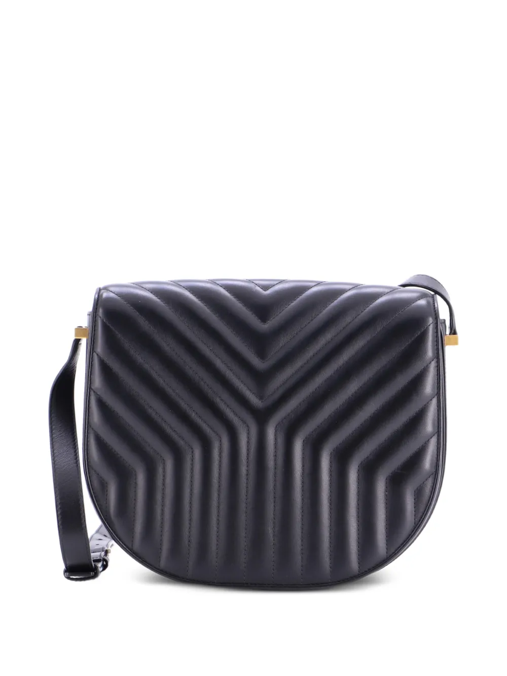 Saint Laurent Pre-Owned Borsa a tracolla Joan media in pelle matelassé con motivo chevron - Nero