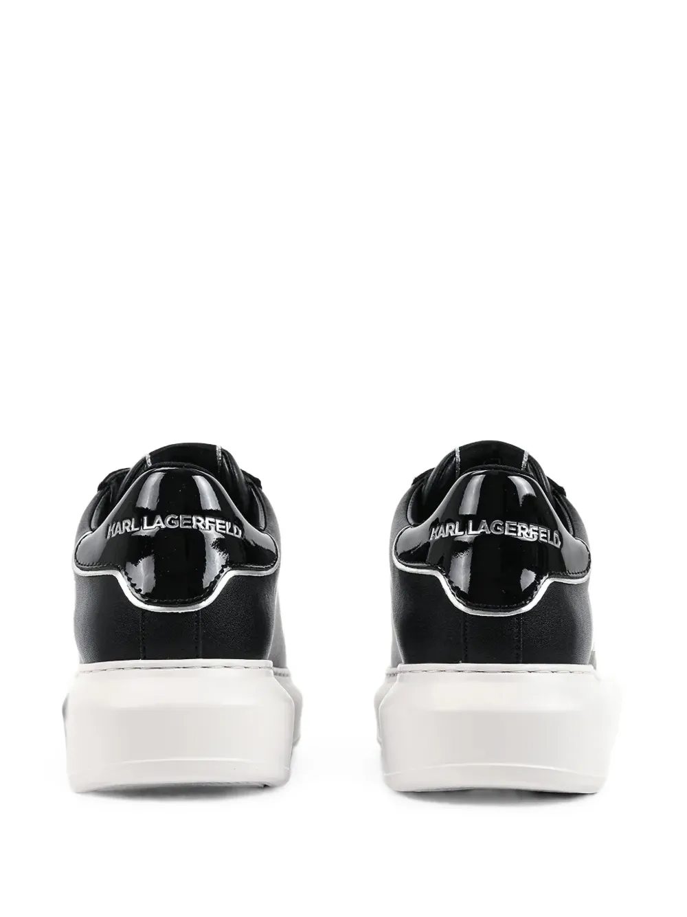 Karl Lagerfeld logo-embroidered platform sneakers Zwart