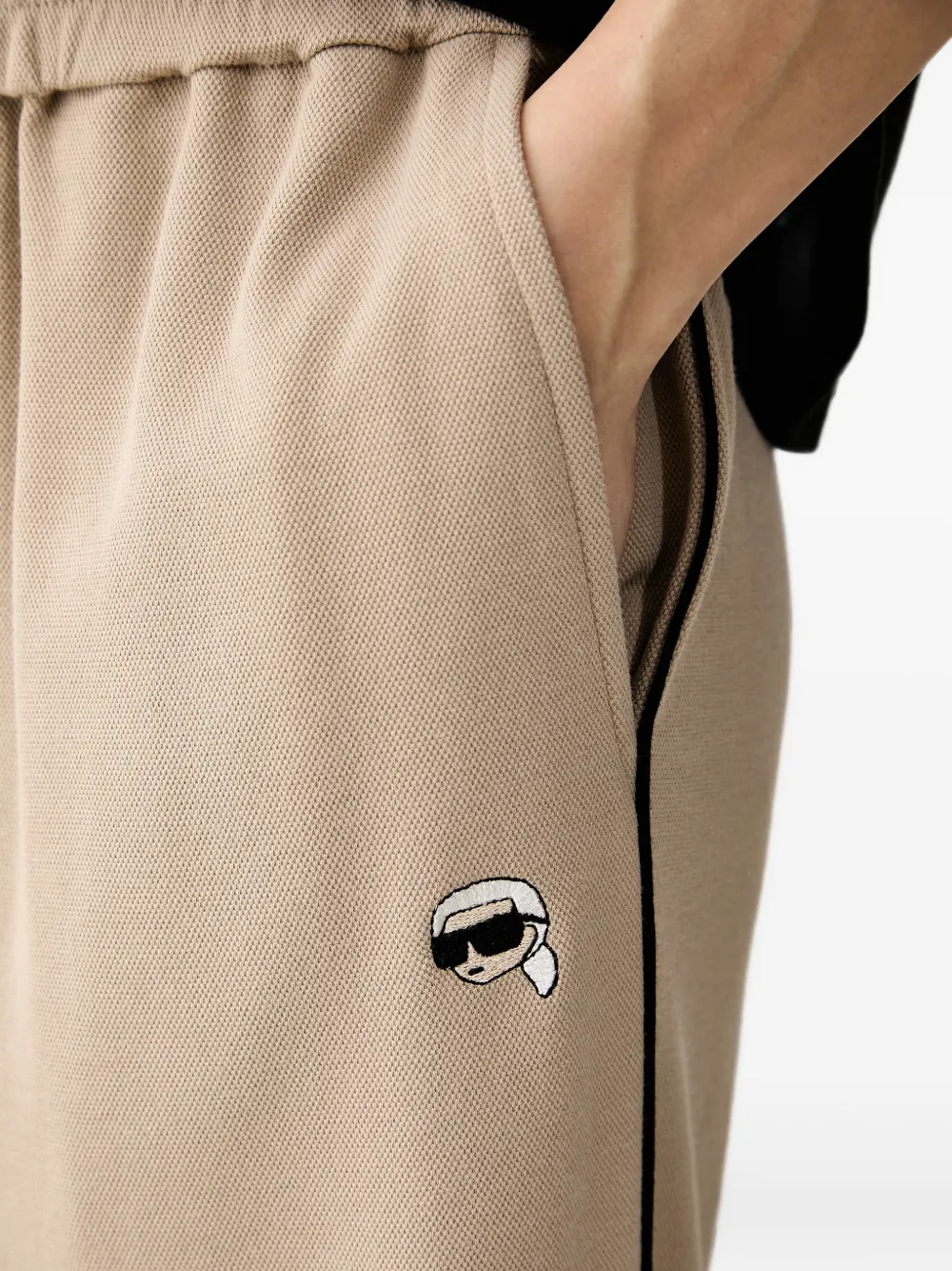 Karl Lagerfeld Trainingsbroek met zijstreep Beige