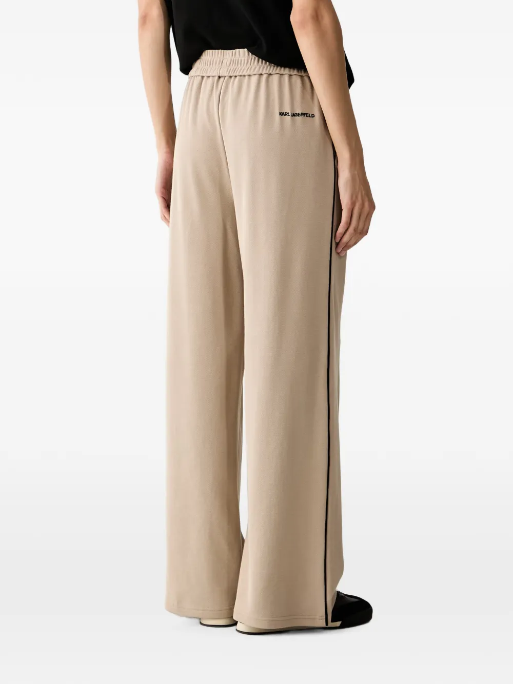 Karl Lagerfeld Trainingsbroek met zijstreep Beige