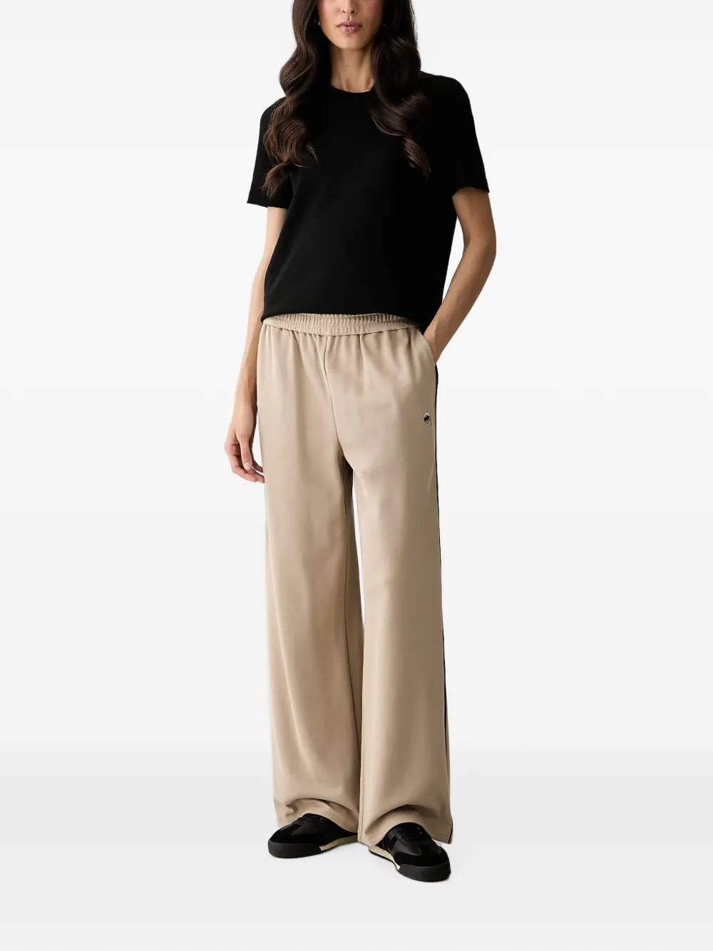 Karl Lagerfeld Trainingsbroek met zijstreep Beige