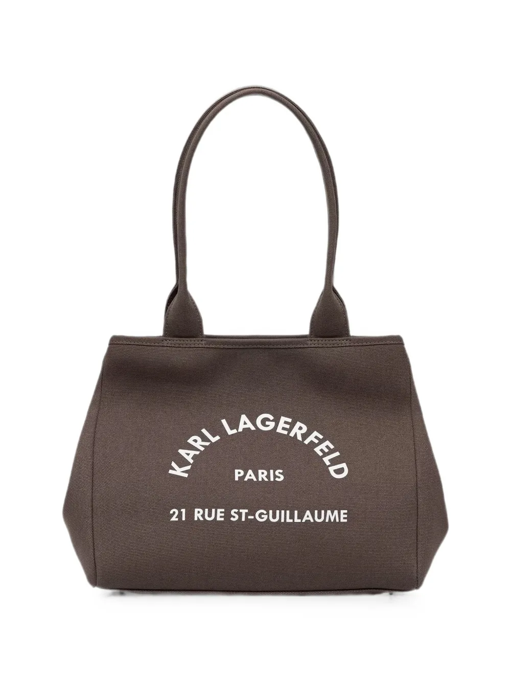 Karl Lagerfeld Magnets logo-print canvas tote bag - Marrone