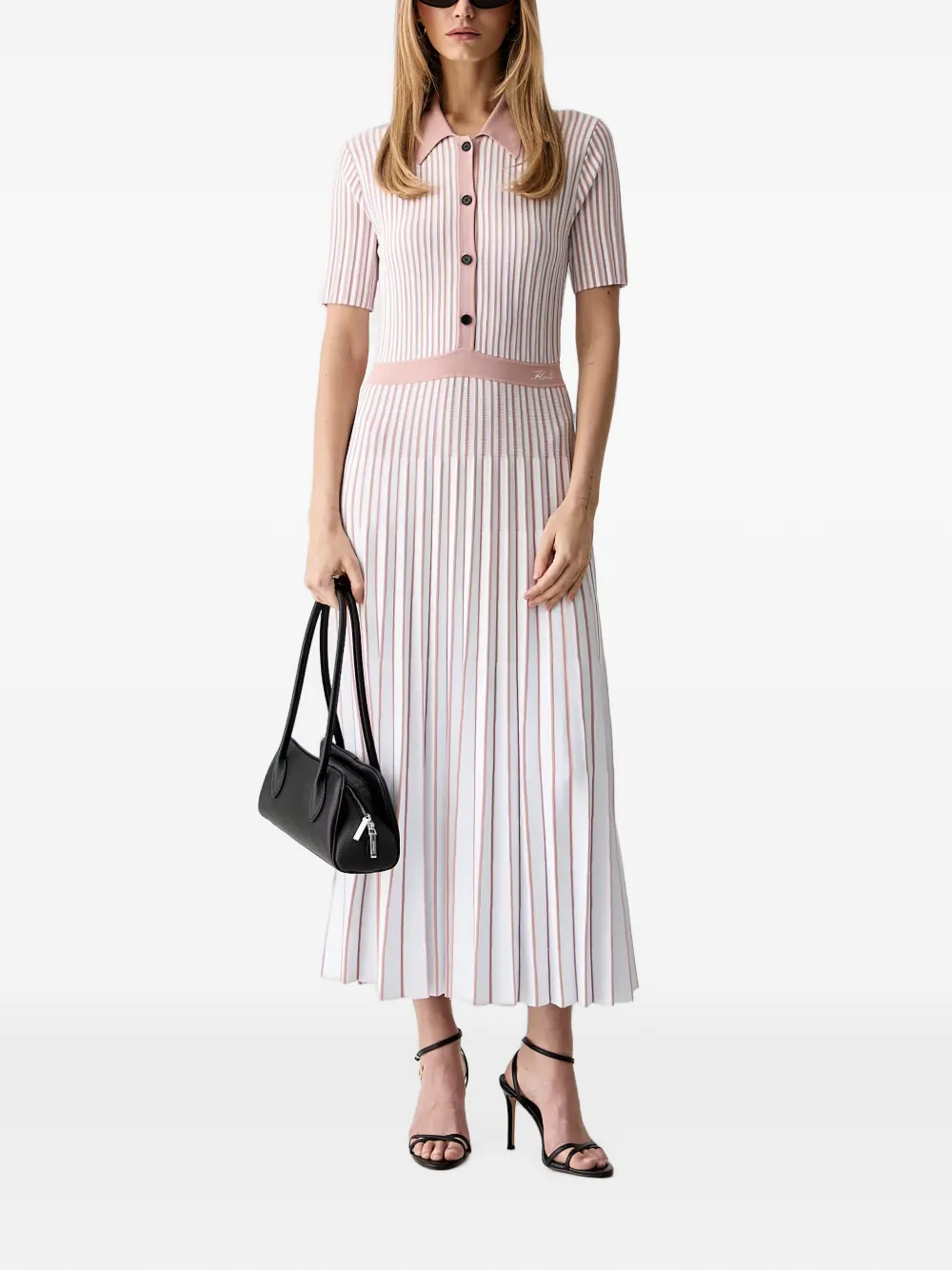Karl Lagerfeld Geplooide jurk Wit
