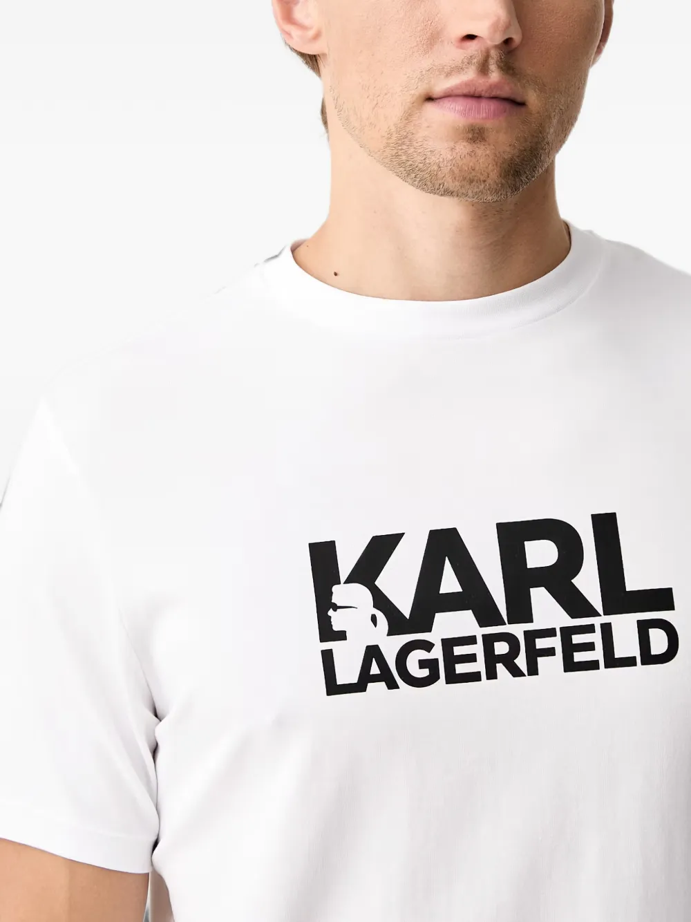 Karl Lagerfeld logo-print T-shirt Wit