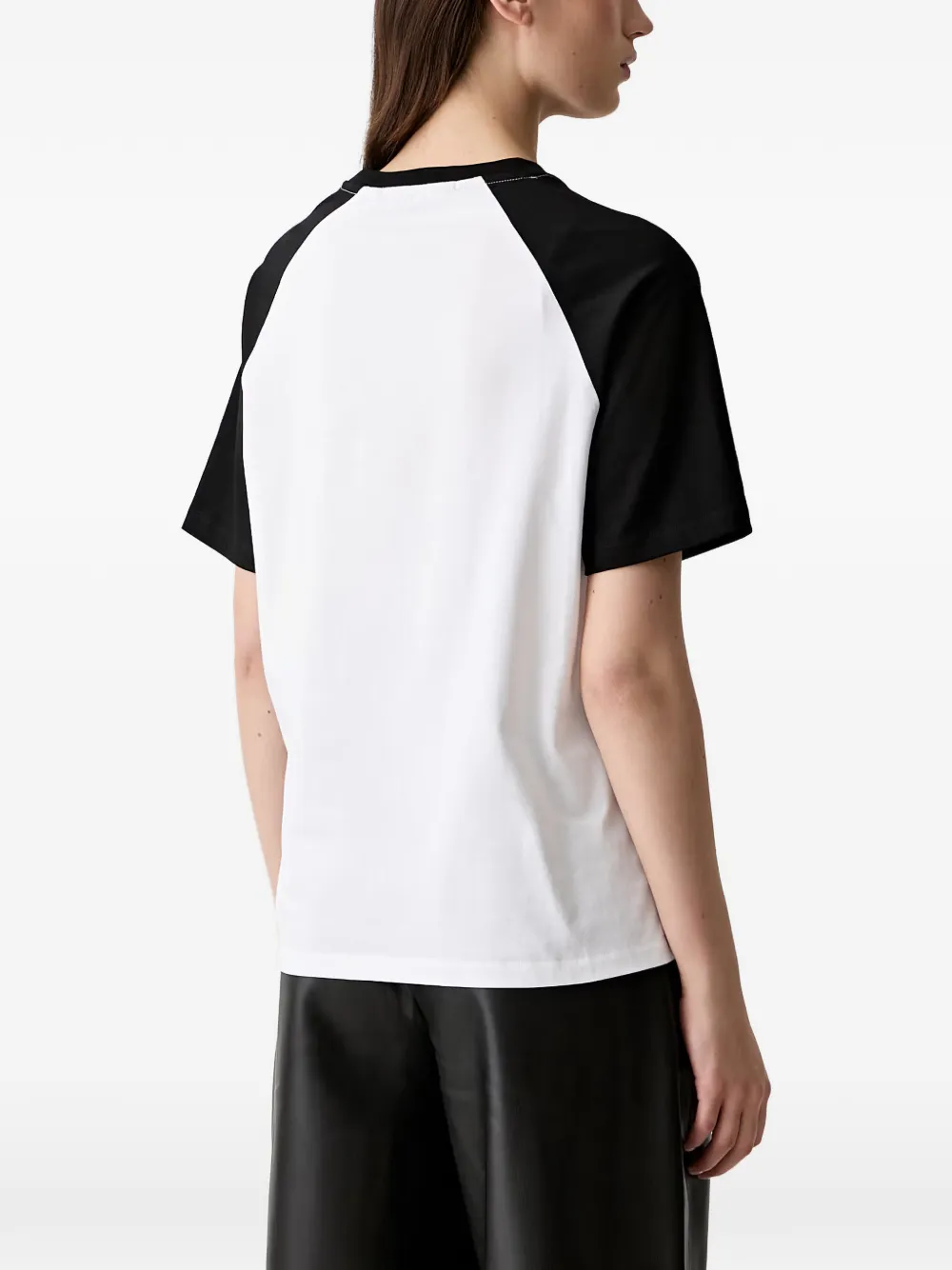 Karl Lagerfeld T-shirt met raglan mouwen en Choupette-print Wit