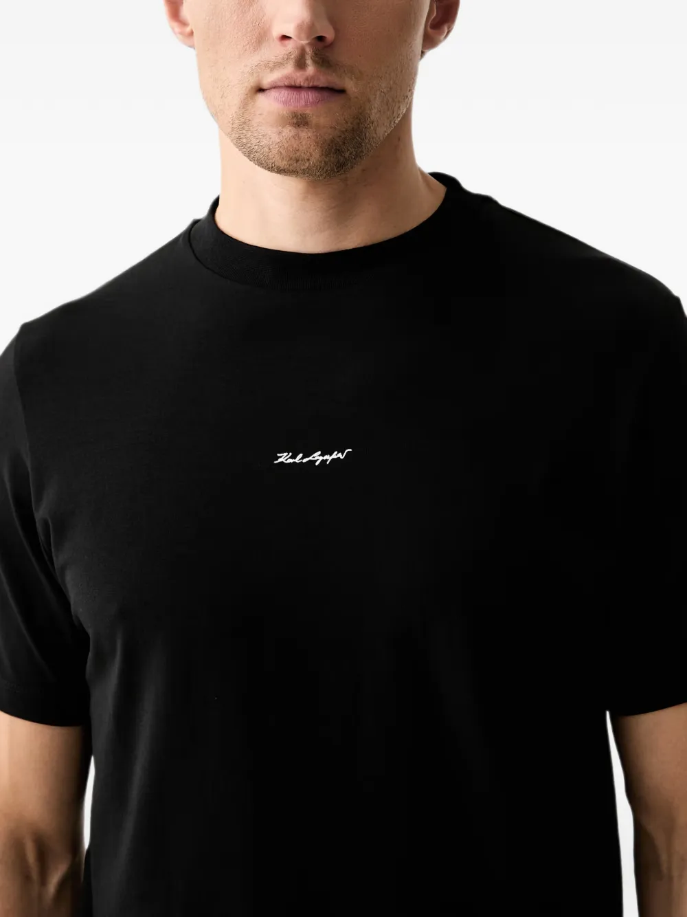 Karl Lagerfeld T-shirt met logoprint Zwart