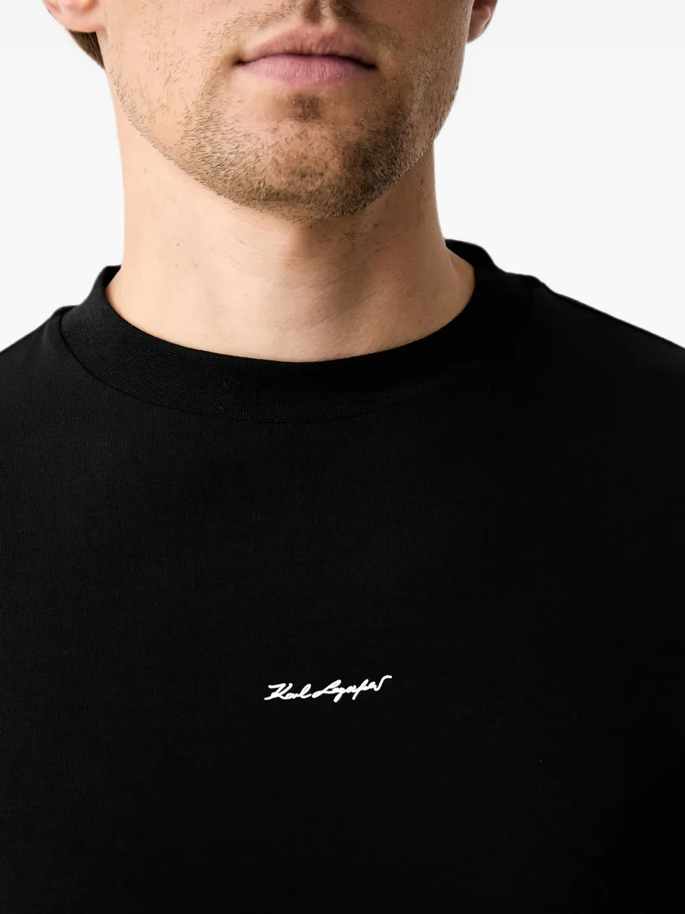 Karl Lagerfeld T-shirt met logoprint Zwart