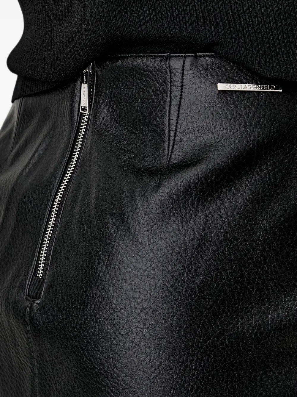 Karl Lagerfeld Asymmetrische rok met rits Zwart