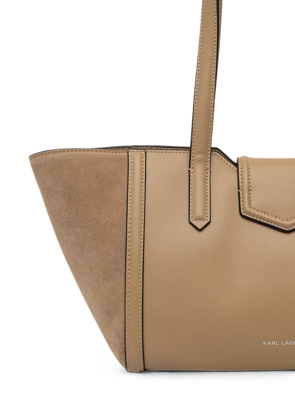 Karl Lagerfeld K Nova shopper met vlakken en logoplakkaat Bruin