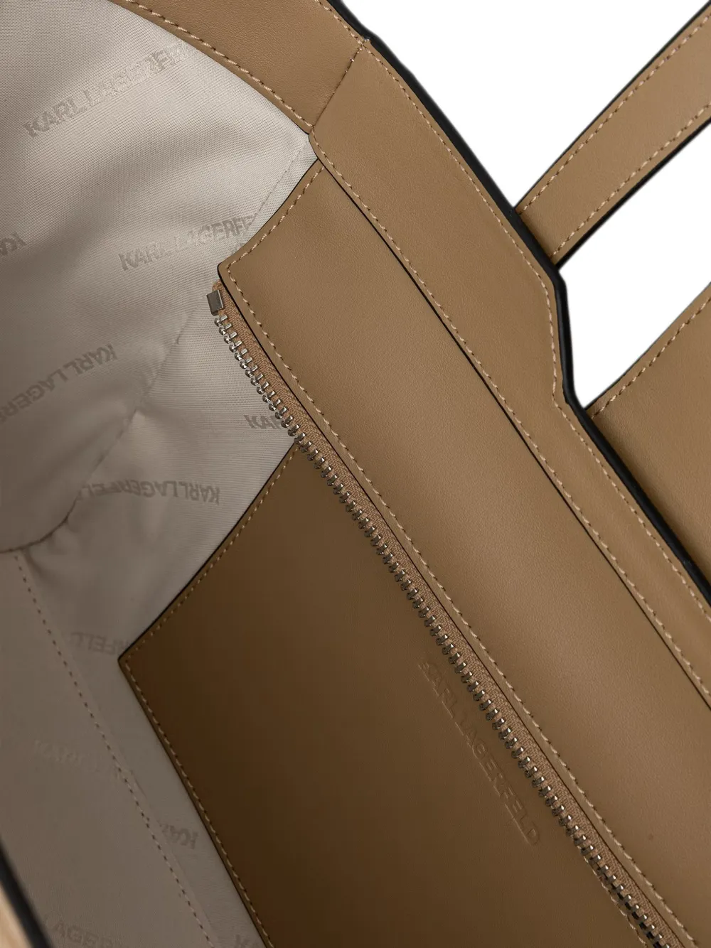 Karl Lagerfeld K Nova shopper met vlakken en logoplakkaat Bruin