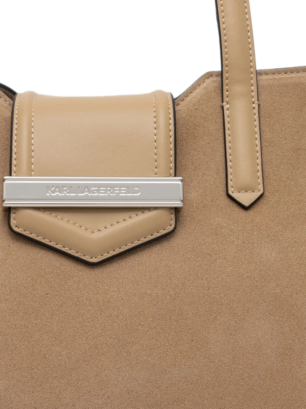 Karl Lagerfeld K Nova shopper met vlakken en logoplakkaat Bruin