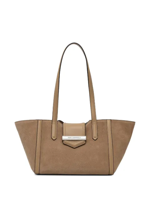 Karl Lagerfeld K/Nova logo-plaque panelled tote bag